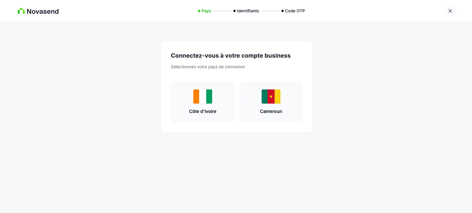 Choix du pays