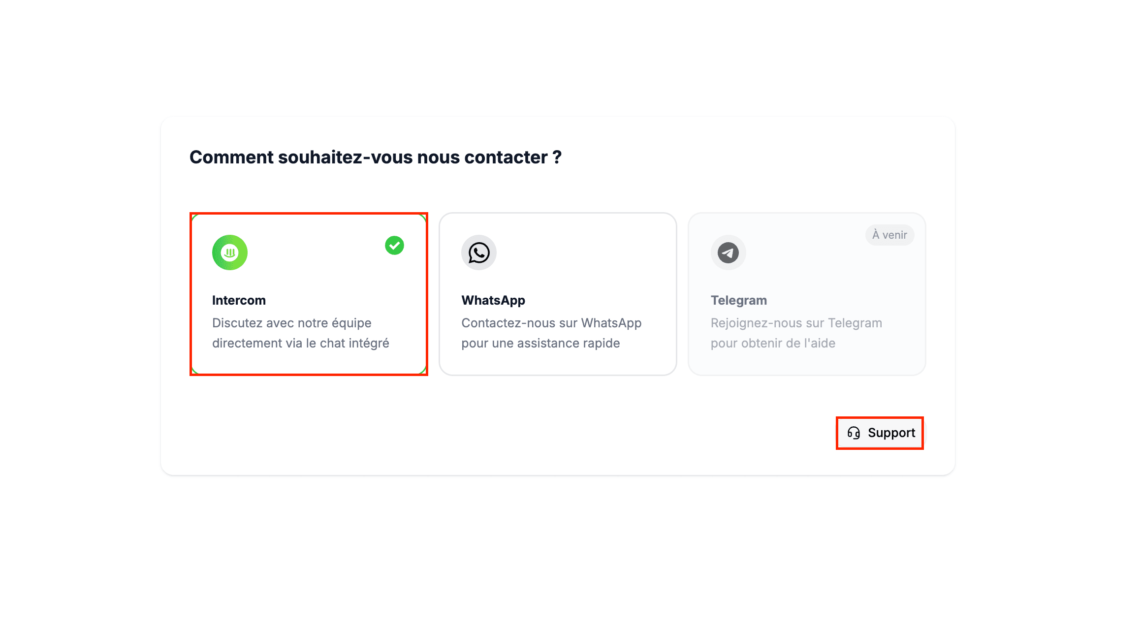 Support Intercom Button
