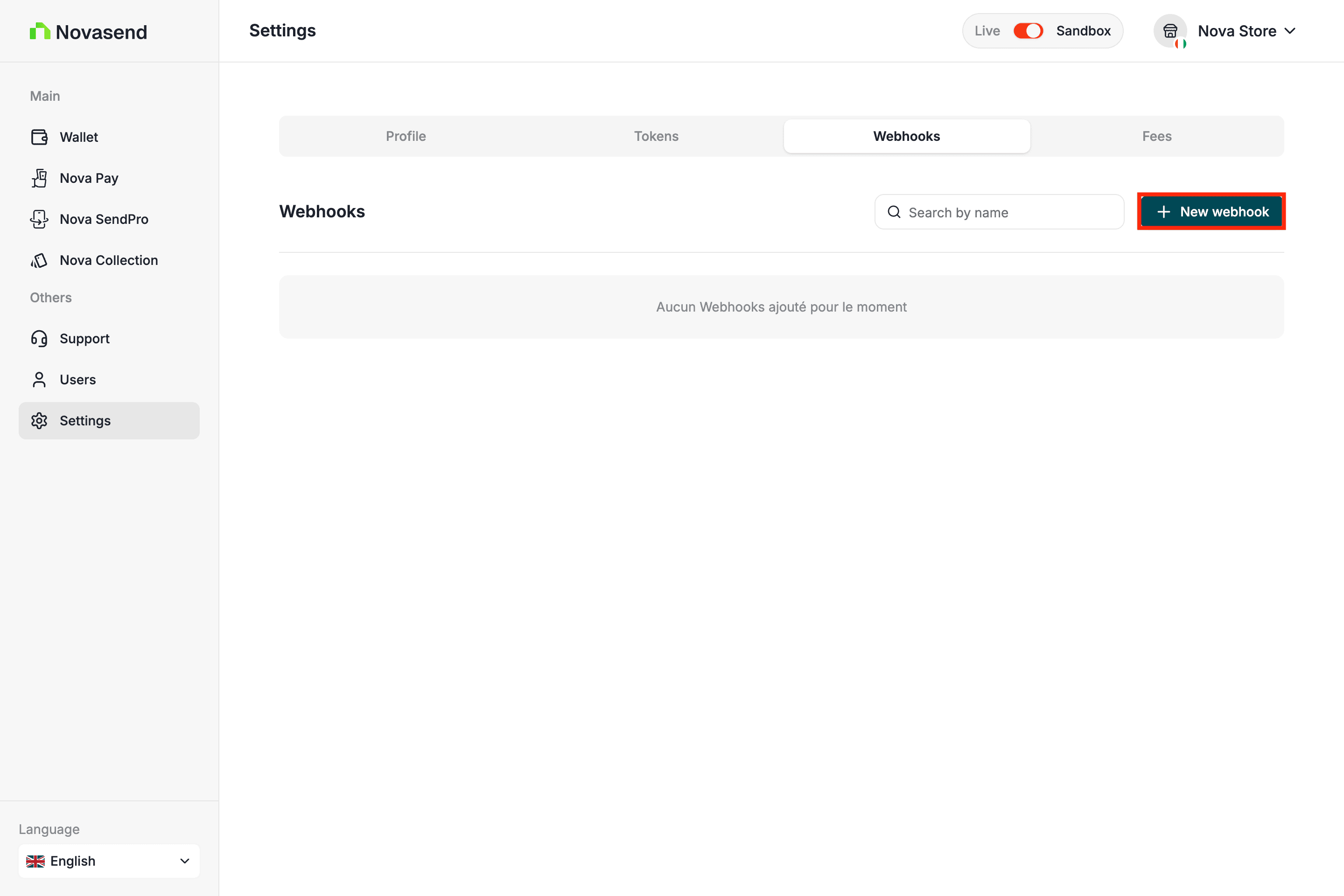 New Webhook Button